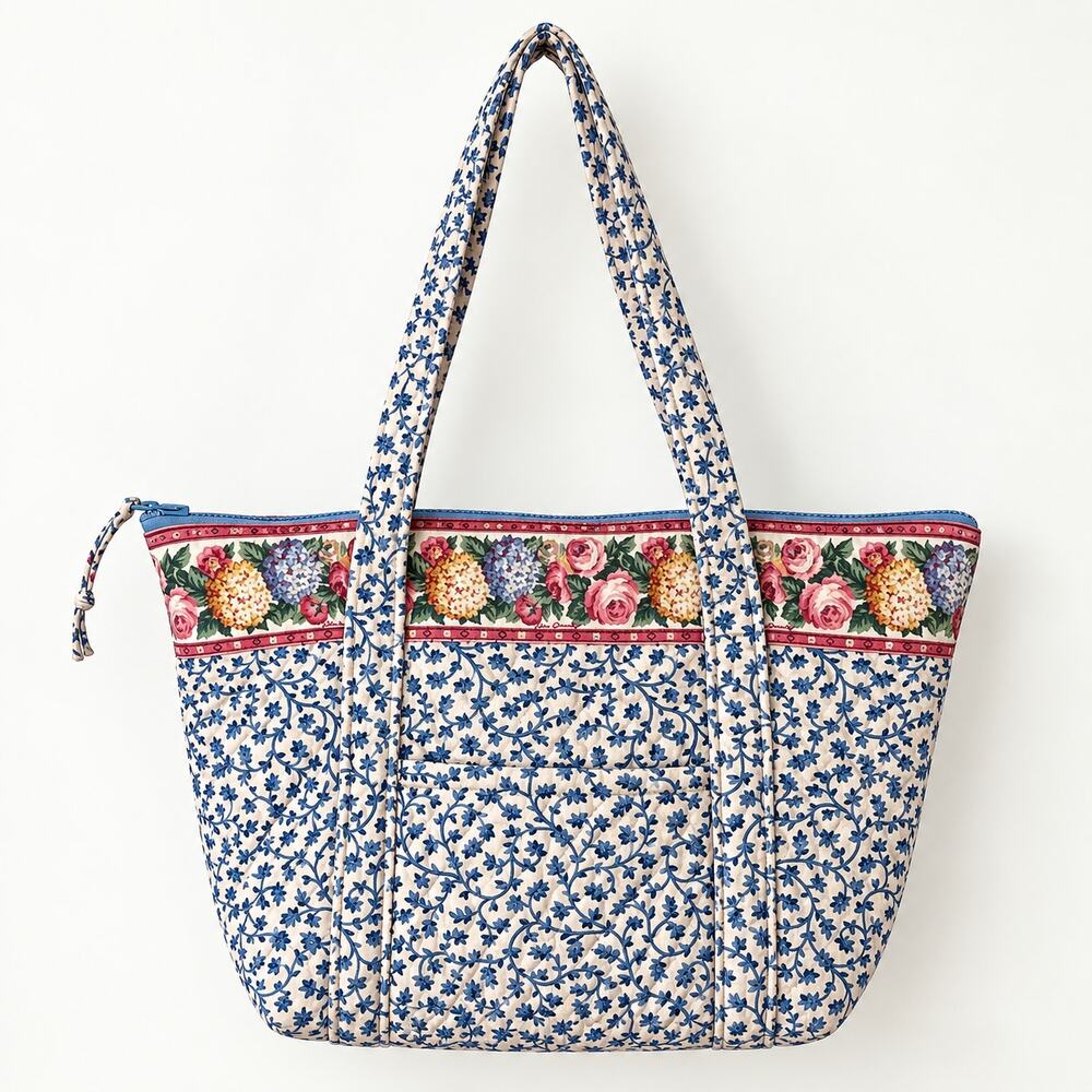 Vera Bradley 90s Delft Blue Shoulder Bag Rare Cottagecore